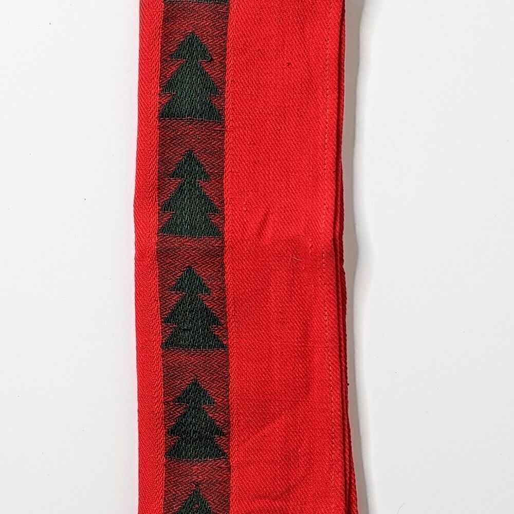 Crate&Barrel Red 100% Cotton Hostess Towel